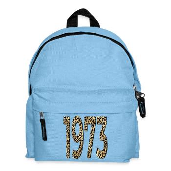 Geburtstag 1973 Leopardenmuster - Kinder Rucksack - Hellblau - Vorne