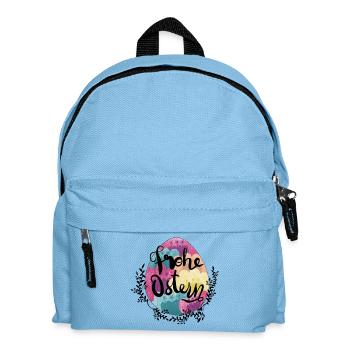 Fleurs d’oeufs de Pâques Joyeuses Pâques - Sac à dos Enfant - bleu clair - Devant