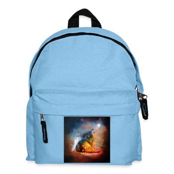 La majesté des loups avec le feu et l’eau - Sac à dos Enfant - bleu clair - Devant
