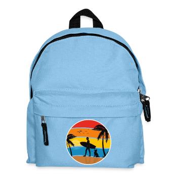 Surfen, Surfen, Surffan, Wellenreiten - Kinder Rucksack - Hellblau - Vorne