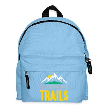 Mountains - I'd Rather Be on a Trail - Kids' Backpack - light blue - Front