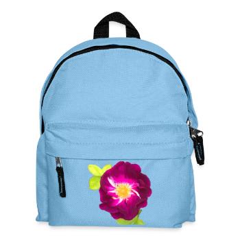 Purple Rose - Gemälde - Kinder Rucksack - Hellblau - Vorne
