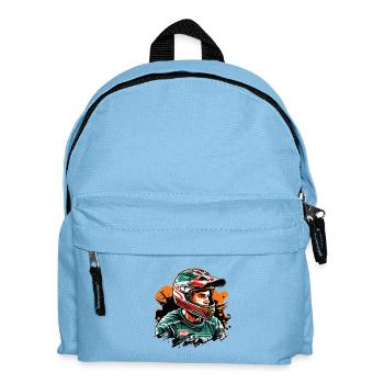 Rennfahrer Farbexplosion - Kinder Rucksack - Hellblau - Vorne