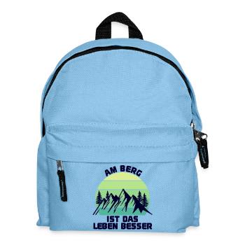Berge Bergwandern Wandern Naturliebhaber Statement - Kinder Rucksack - Hellblau - Vorne