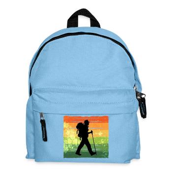 Berggipfel Natur Bergwandern Wandern Wanderung - Kinder Rucksack - Hellblau - Vorne