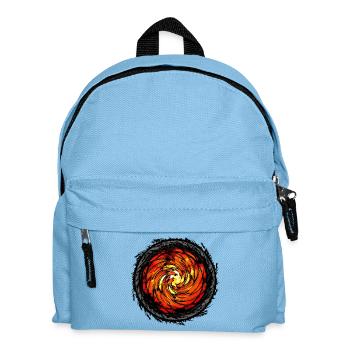 Fiery Hurricane Color Design - Kids' Backpack - light blue - Front