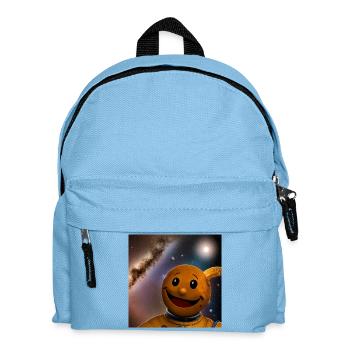 Lächelnder Astro Kosmosfreund - Kinder Rucksack - Hellblau - Vorne