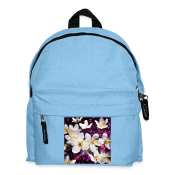 Weiße Anemonen - Kinder Rucksack - Hellblau - Vorne