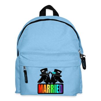 COUPLE LGBTQ MARIÉ - MARIAGE - MARIÉ GAY - Sac à dos Enfant - bleu clair - Devant