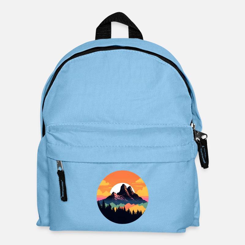 Malerischer Berg - Kinder Rucksack - Hellblau