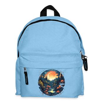 Surreal forest scenery at night - Kids' Backpack - light blue - Front