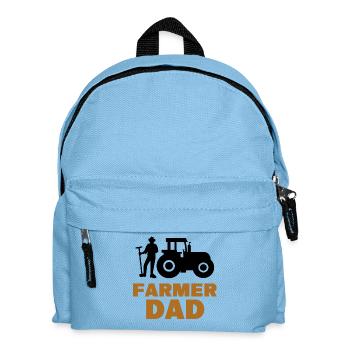 Landwirt Statement Traktor Ackerbau Fahrzeug - Kinder Rucksack - Hellblau - Vorne