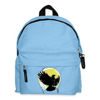 Adler vor Vollmond - Kinder Rucksack - Hellblau - Vorne