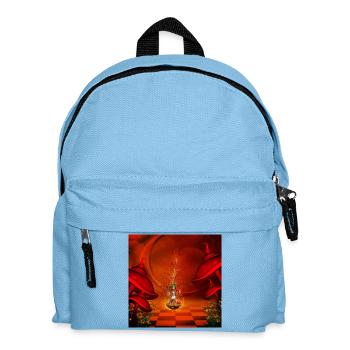Niedliche Fee mit Baum und Herzen. - Kinder Rucksack - Hellblau - Vorne