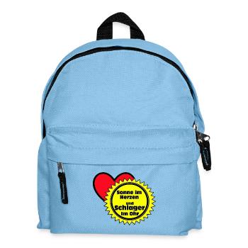Schlager Party , Schlager Musik , Sonne im Herzen - Kinder Rucksack - Hellblau - Vorne