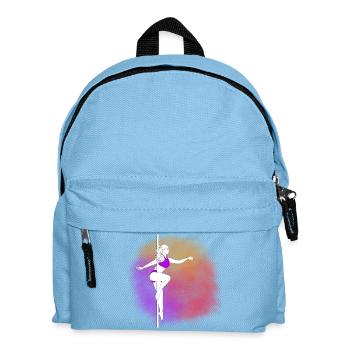 Pole Dance Neon Sunset - Kinder Rucksack - Hellblau - Vorne