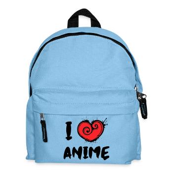 I Love Anime Statement Heart Manga Animation - Kids' Backpack - light blue - Front