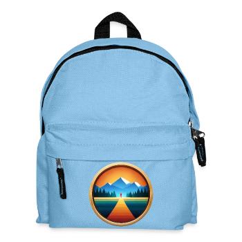 Style montagnard avec charpente en bois - Sac à dos Enfant - bleu clair - Devant