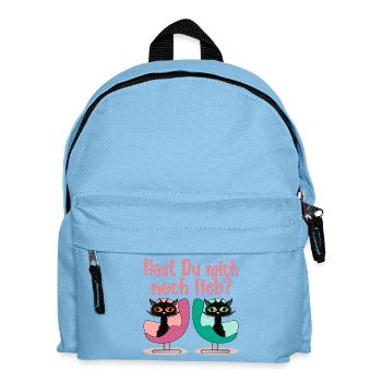 HAST DU MICH NOCH LIEB VERSÖHNUNG KATZEN - Kinder Rucksack - Hellblau - Vorne