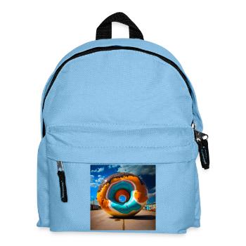 Mega Donut 01 - Kinder Rucksack - Hellblau - Vorne