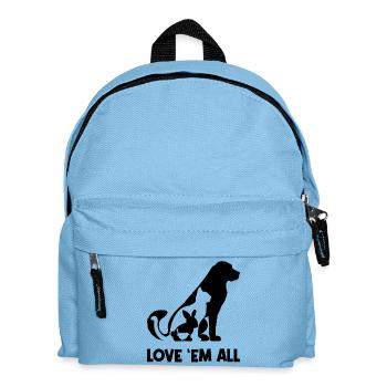 Animaux Animaux Chat Chien Lapin Déclaration sur les animaux de compagnie - Sac à dos Enfant - bleu clair - Devant