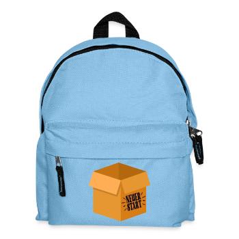 NEUER START - ABSCHIEDSGESCHENKE KARTON - Kinder Rucksack - Hellblau - Vorne