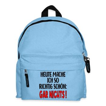AUSZEIT SPRUCH - PAUSE MACHEN MOTTO - Kinder Rucksack - Hellblau - Vorne