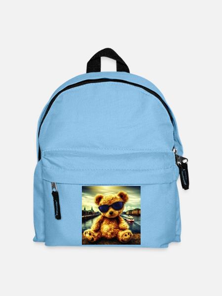 Teddy in Hamburg - Kinder Rucksack - Hellblau