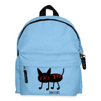 Meow! black - Kids' Backpack - light blue - Front
