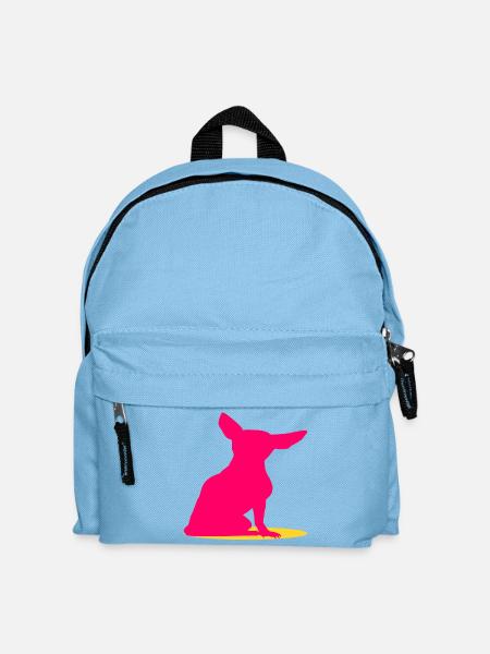 Chihuahua Hunde PINK - Kinder Rucksack - Hellblau