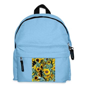 Champ de tournesols dans un ton jaune - Sac à dos Enfant - bleu clair - Devant