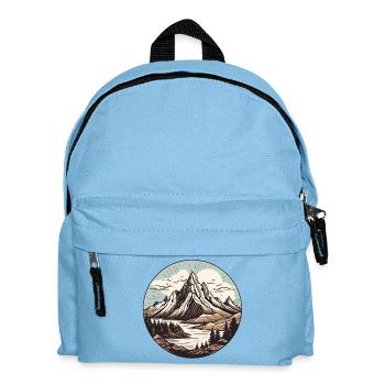 Runder Bergsee Landschaft - Kinder Rucksack - Hellblau - Vorne