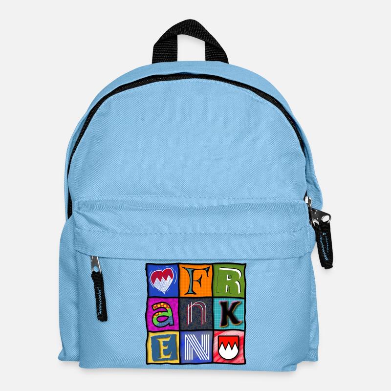 Franken - Pop-Art - cool - Kinder Rucksack - Hellblau