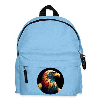 Eagle with colorful feathers - Kids' Backpack - light blue - Front