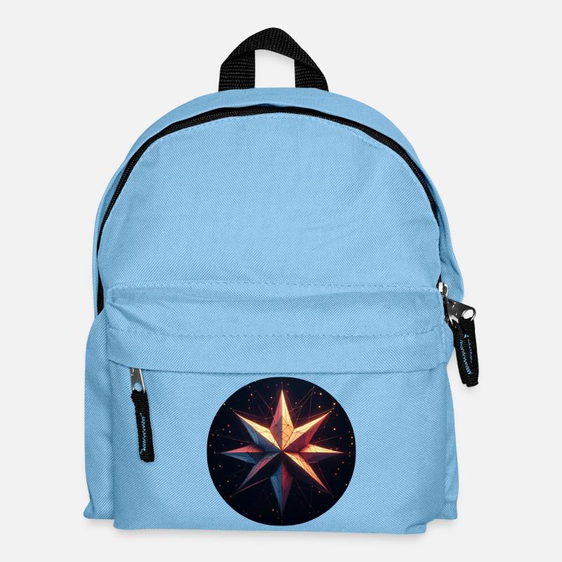 Bunter Stern Galaxy - Kinder Rucksack - Hellblau
