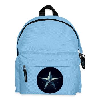 Blue star in polygon style - Kids' Backpack - light blue - Front