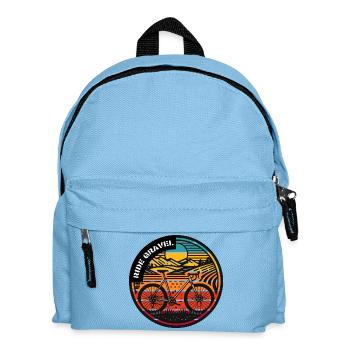 Retro Gravel Ride - Art cycliste vintage - Sac à dos Enfant - bleu clair - Devant