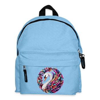 Swan decorated with Mandalas - Kids' Backpack - light blue - Front