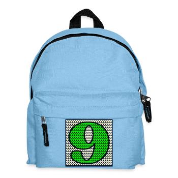 9th Winter Birthday - NUMBER NINE - Kids' Backpack - light blue - Front