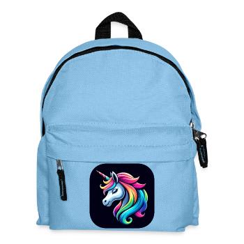 Corne de crinière multicolore Licorne - Sac à dos Enfant - bleu clair - Devant