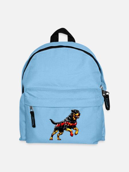 Rottweiler Deutschland Hunde Design - Kinder Rucksack - Hellblau