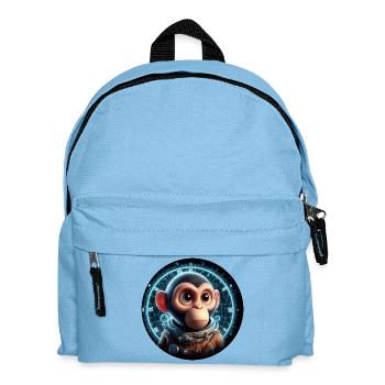 Monkey as an astronaut in space - Kids' Backpack - light blue - Front