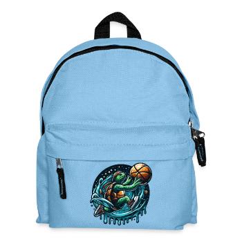 Basketball Turtle Dunking Gift - Kids' Backpack - light blue - Front
