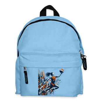 Woman Basketball Dunking Design - Kids' Backpack - light blue - Front