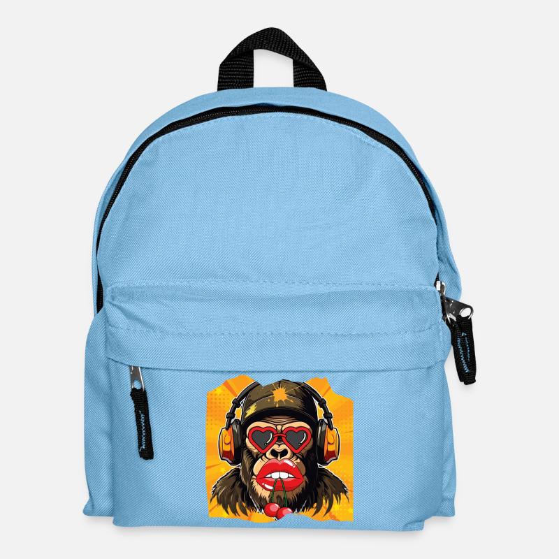Affe & Kirsche - Kinder Rucksack - Hellblau