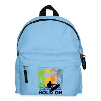 Kitesurfer Statement Wakeboard Surfing Wasserski - Kinder Rucksack - Hellblau - Vorne