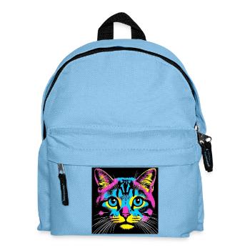 Cat Pop Art - Kids' Backpack - light blue - Front