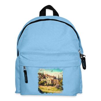 Paysage méditerranéen ensoleillé avec de vieilles maisons - Sac à dos Enfant - bleu clair - Devant