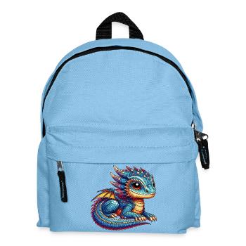 Drache - Kinder Rucksack - Hellblau - Vorne