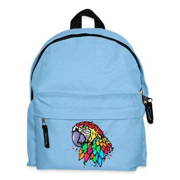 Bird, Parrot, Zoo, Animal, Animal Lover, Pet - Kids' Backpack - light blue - Front